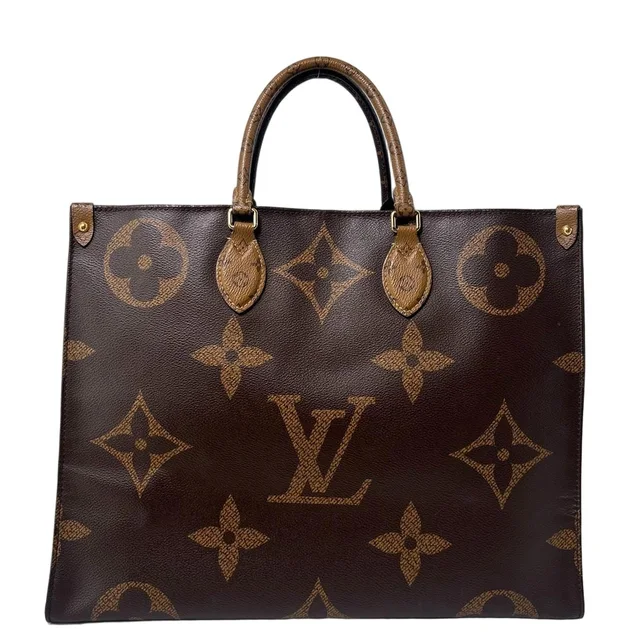 Louis Vuitton Monogram Giant On The Go GM Tote Bag in Leather from The Reluxe