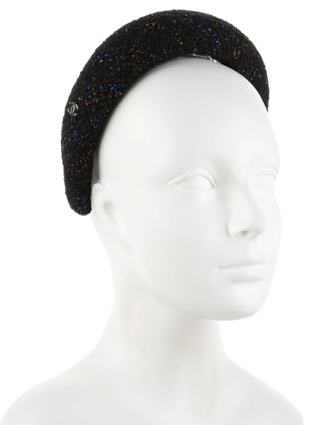Chanel hair accessories in black Tweed from The RealReal, photo 2 of 2