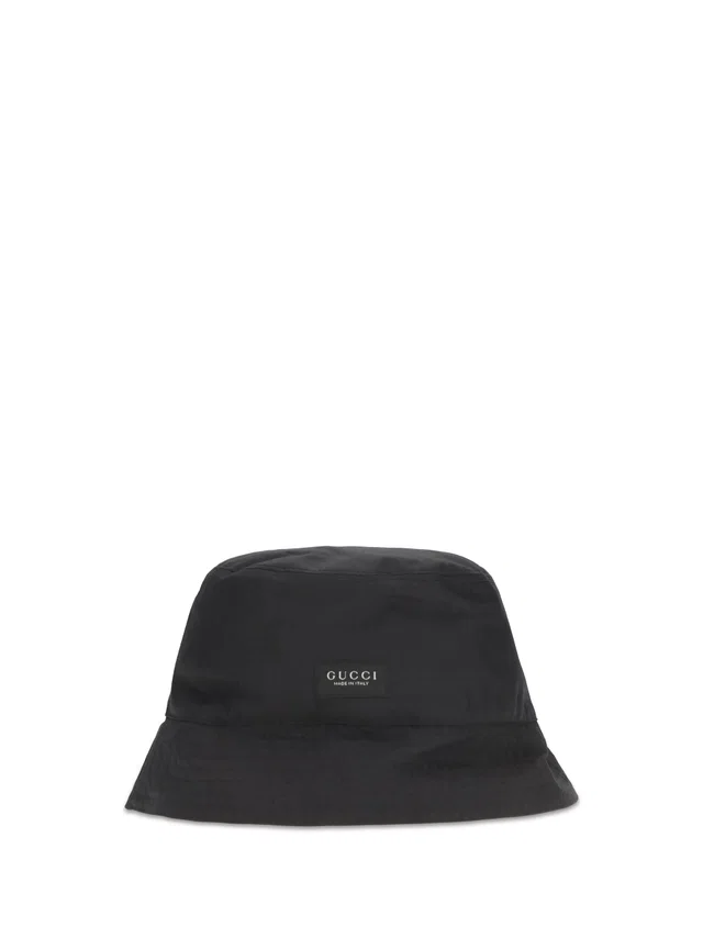 Gucci A006pe4hbk0 Cotton Canvas Bucket Hat — Black Cotton; Polyamide in Black Canvas from HEWI