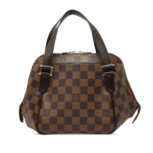 Brown Louis Vuitton Damier Ebene Belem PM Handbag in Brown Canvas from Designer Revival