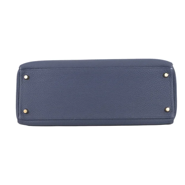 Hermès Kelly Retourne blue navy Togo Leather Size 35 in Navy Togo leather from GALLERY RARE, photo 3 of 17