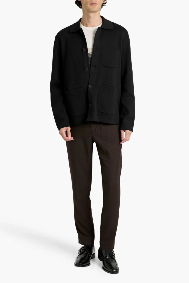 Rag & Bone Lennox Flannel Tailored Pants in Dark brown, photo 2 of 4 from THE OUTNET