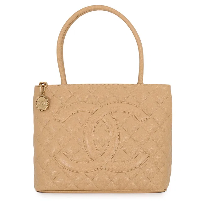 Chanel Medallion Tote BeigeA01804 Caviar Leather in Caviar leather from GALLERY RARE