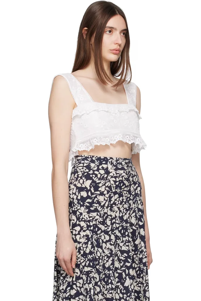 Isabel Marant White Mecelia Tank Top, photo 2 of 4 from SSENSE