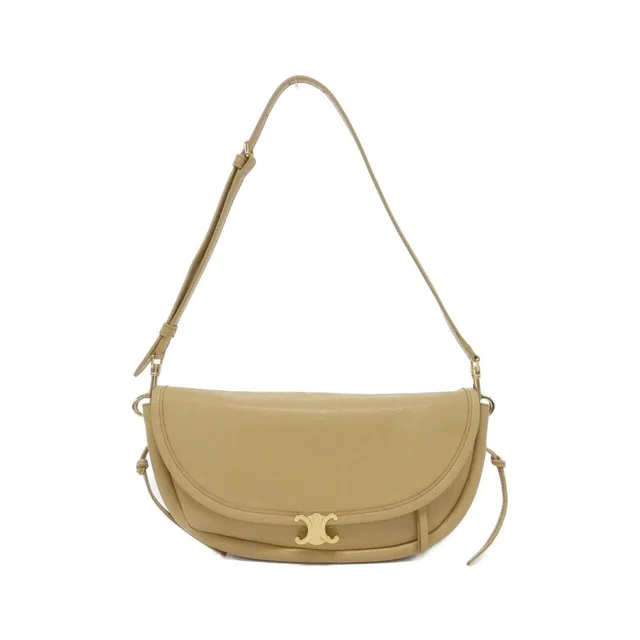 Celine Little Half Moon Soft Triomphe Shoulder Bag in Lambskin from The Reluxe