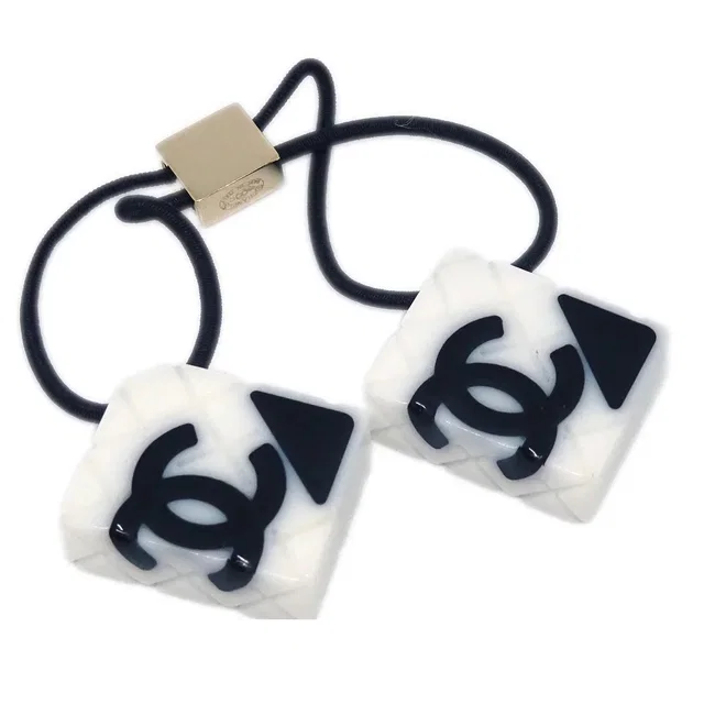 Chanel Hair Band Hair Accessories Black 05C in Black Resin from AMORE Vintage Tokyo