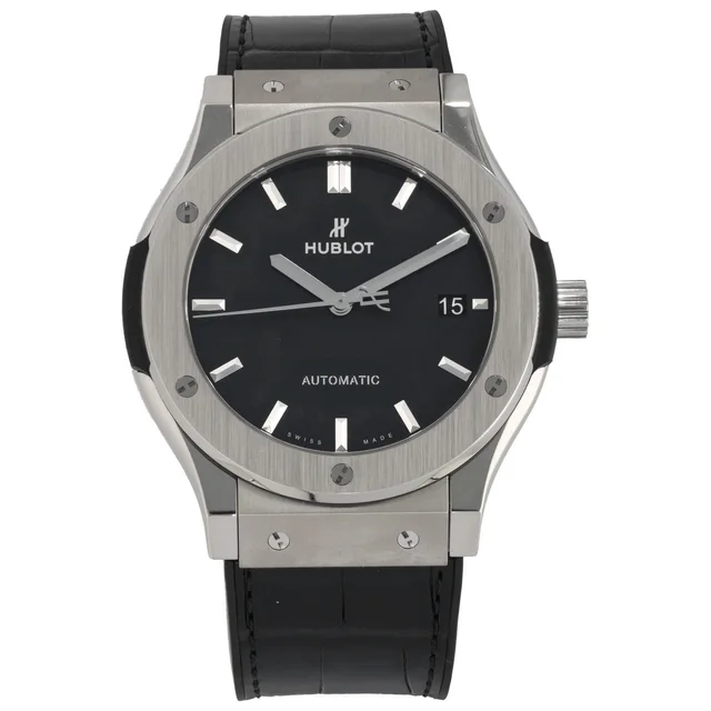 Hublot Classic Fusion 45mm Titanium Watch in Leather from H&T