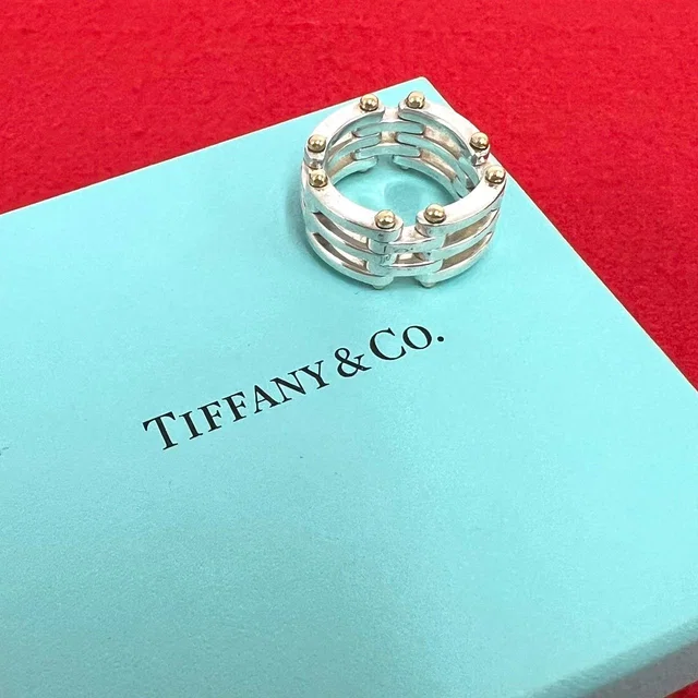 Tiffany & Co. Vintage Gate Ring Silver Yellow Gold in Yellow from The Reluxe