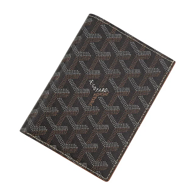 Goyard Herringbone Long Wallet Black/Tan PVC/Leather in Black Leather from GALLERY RARE
