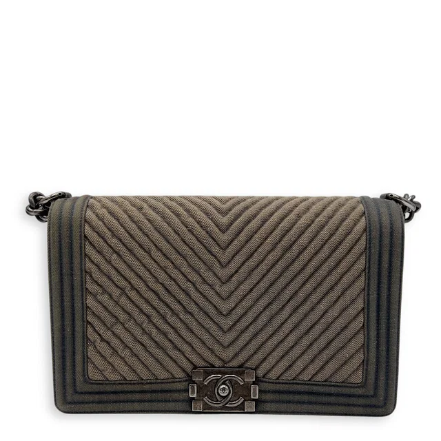 Chanel Boy Medium Blue Shoulder Bag in Blue Denim from Luxury Promise