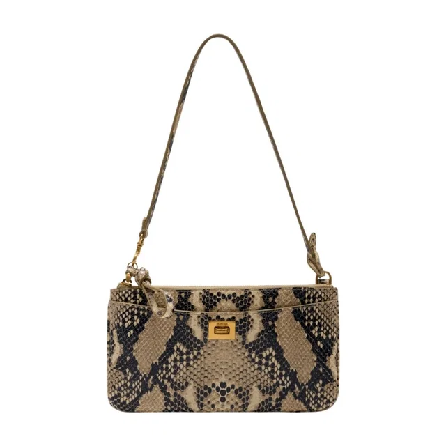 Balenciaga Rodeo Clutch — Beige Pythonskin in Beige Python from HEWI