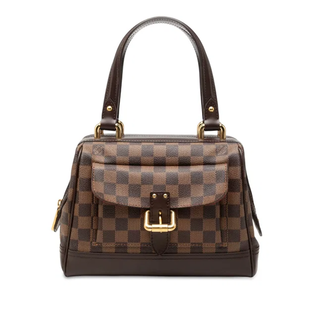 Brown Louis Vuitton Damier Ebene Knightsbridge Handbag in Brown Canvas from Designer Revival