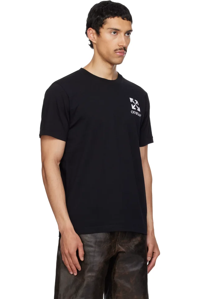 Off-White Black Small Arrow Slim T-shirt, photo 2 of 4 from SSENSE