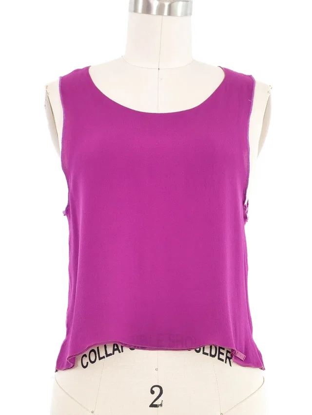 2001 Chanel Plum Silk Tank in Silk from Arcade Vintage