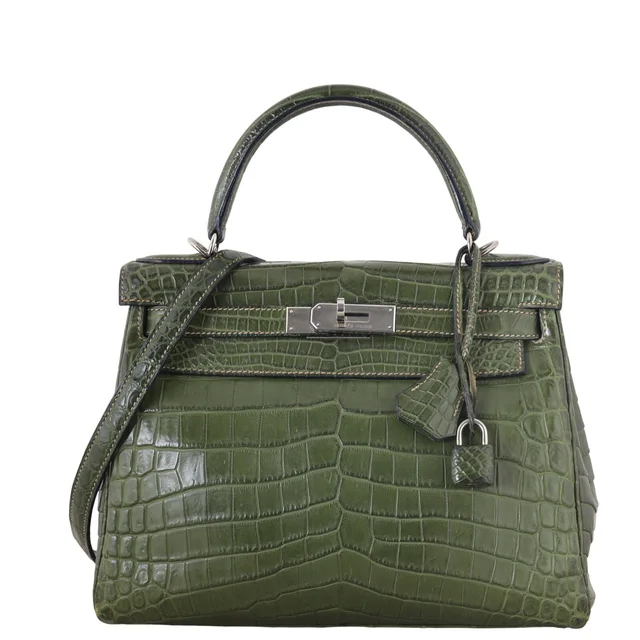 Hermès Kelly 28 Retourne Matte Crocodile in Crocodile from Luxe.It.Fwd