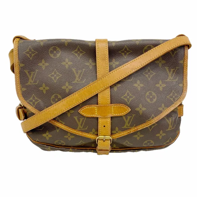 Louis Vuitton Shoulder Bag Monogram Saumur 30 Brown in Brown from The Reluxe