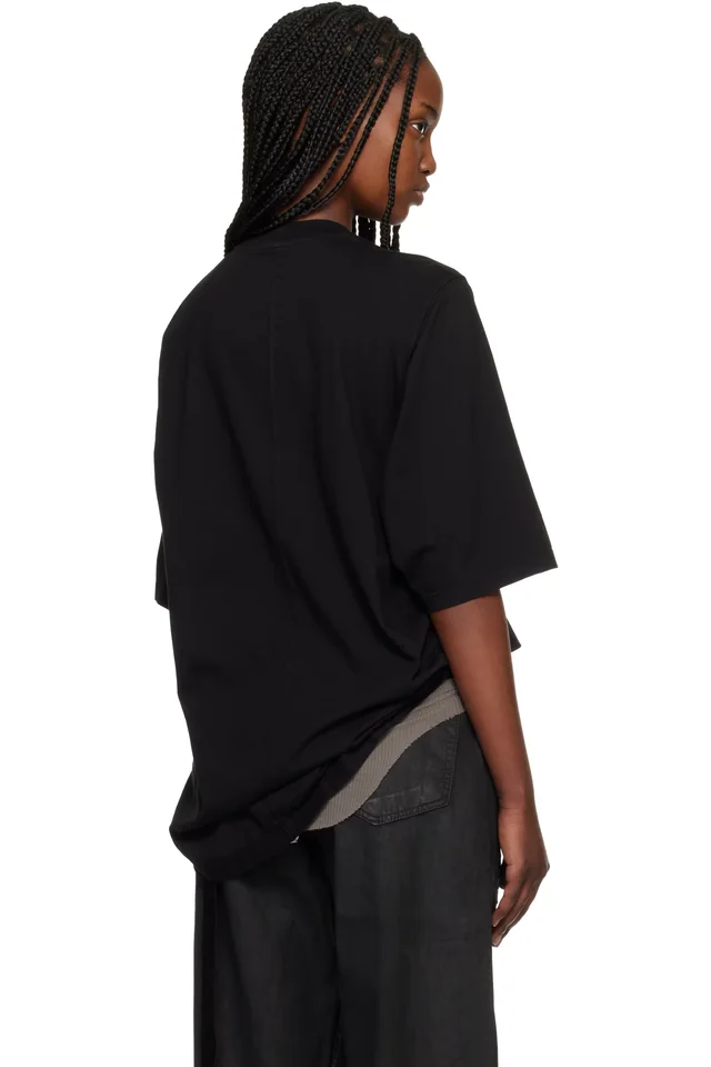 Rick Owens DRKSHDW Black Temple Jumbo SS T-shirt, photo 3 of 5 from SSENSE