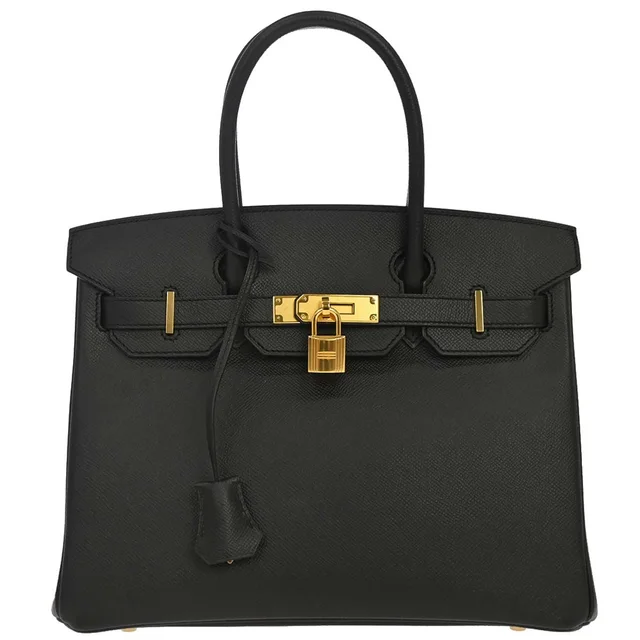 Hermès Black Epsom Birkin 30 Handbag in Black Epsom leather from AMORE Vintage Tokyo
