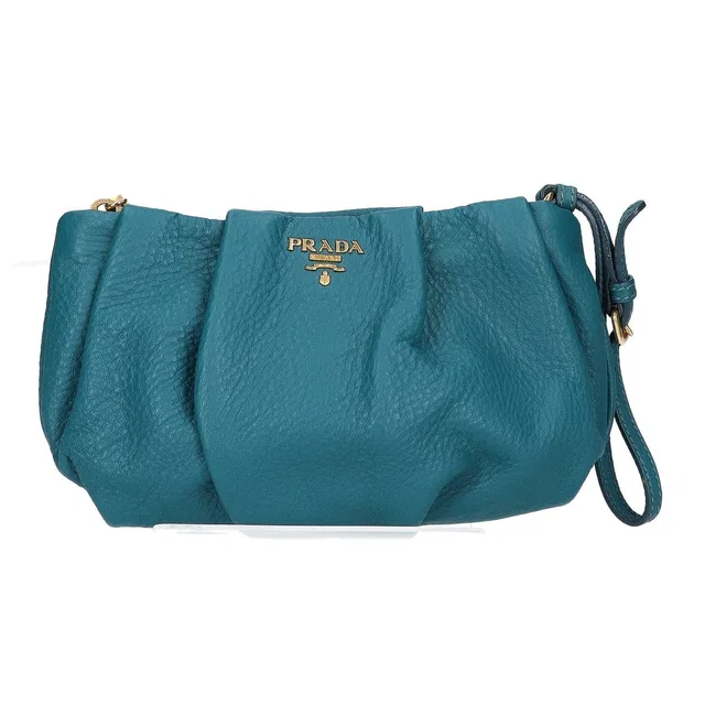 Prada Leather Gathers Handbag in Leather from The Reluxe