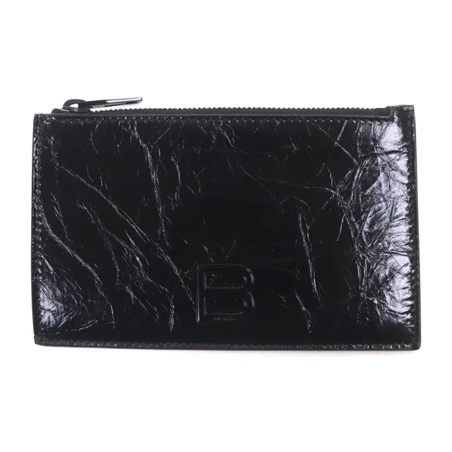 Balenciaga CRUSH Leather Coin Case in Leather from LuxUness
