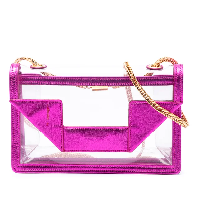 White Saint Laurent Small Metallic Leather Trimmed PVC Betty Crossbody in White Leather from Designer Revival, photo 1 of 1