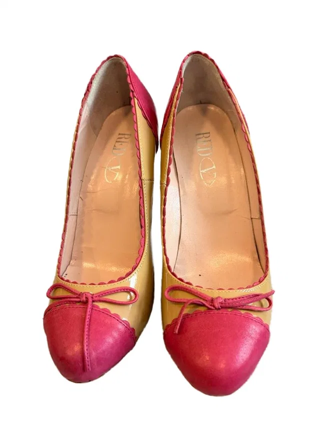 REDValentino Heels Pink & Beige Size:36 in Multi-coloured Leather from Oxfam Online Shop