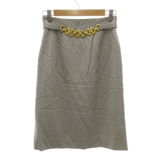Celine Vintage Horsebit Pencil Skirt Jcc Era Wool Gray 38 in Grey Wool from The Reluxe