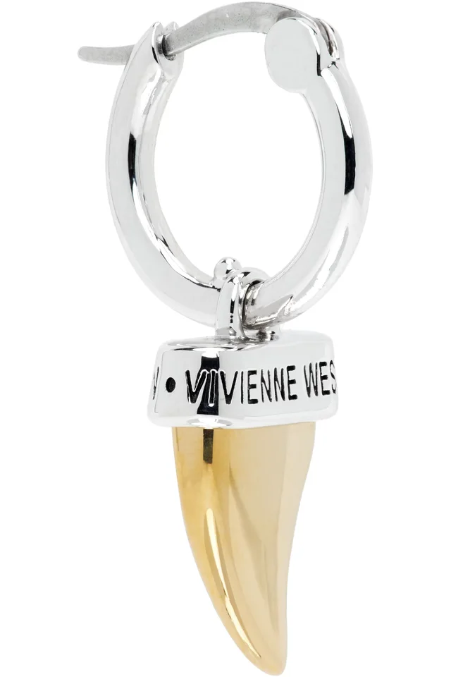Vivienne Westwood Shark Tooth Single Earring, photo 2 of 3 from SSENSE