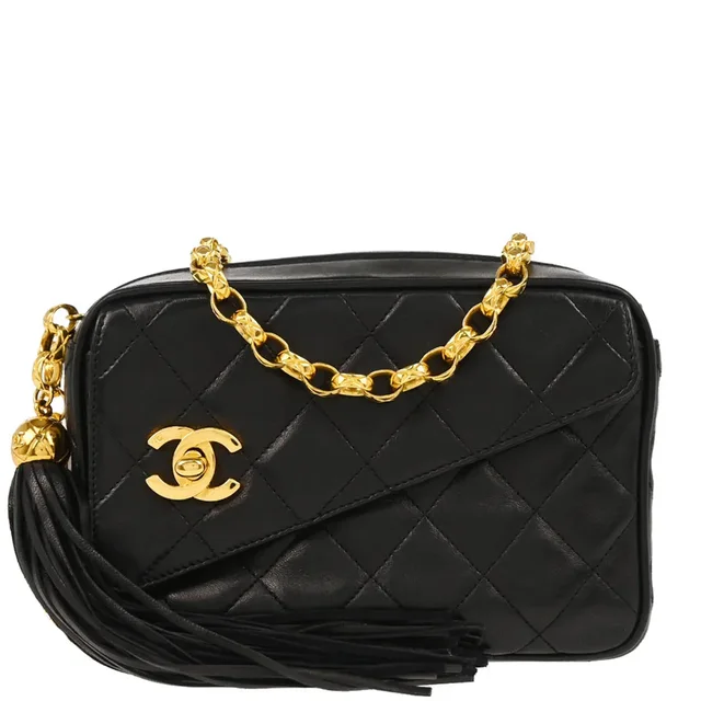 Chanel 1994-1996 Black Lambskin Camera Bag Mini in Black Lambskin from AMORE Vintage Tokyo