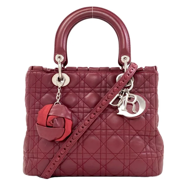 Lady Dior 2-Way Handbag Calfskin in Calfskin from The Reluxe