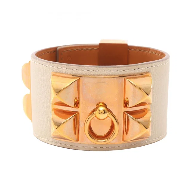 Hermès Bangle Collier de Chien Cles Bracelet in Swift leather from The Reluxe