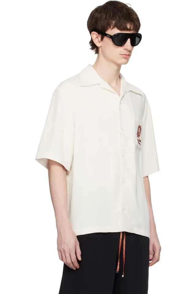 AMIRI Off-White 'MA Chateau' Camp Shirt, photo 2 of 4 from SSENSE