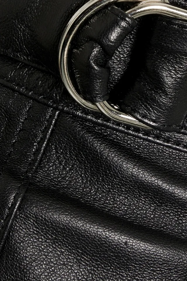 Isabel Marant Ciferim leather tapered pants in Black, photo 4 of 4 from THE OUTNET