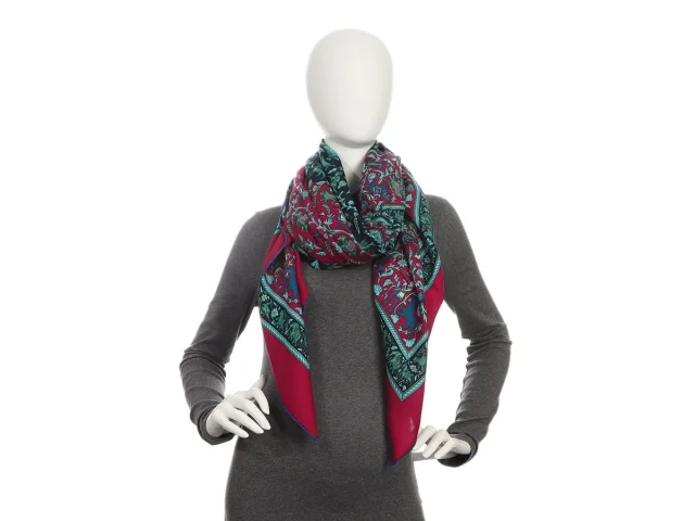 Hermès Chasse en Inde Cashmere Silk Shawl 140cm in Silk from Ann's Fabulous Finds, photo 1 of 1