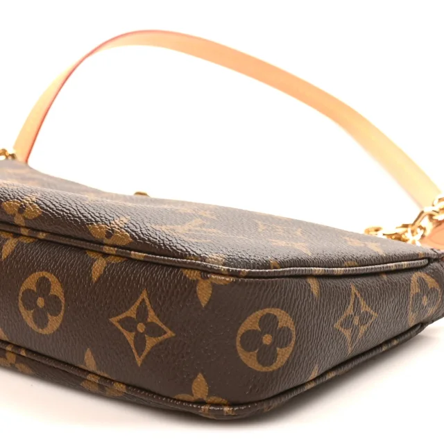 Louis Vuitton Monogram Chain Pochette Accessories in Coated canvas from FASHIONPHILE, photo 8 of 9