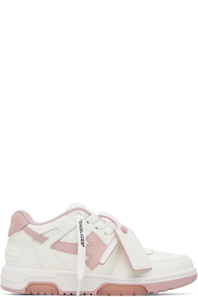 White 'Out Of Office' Calf Leather Sneakers
