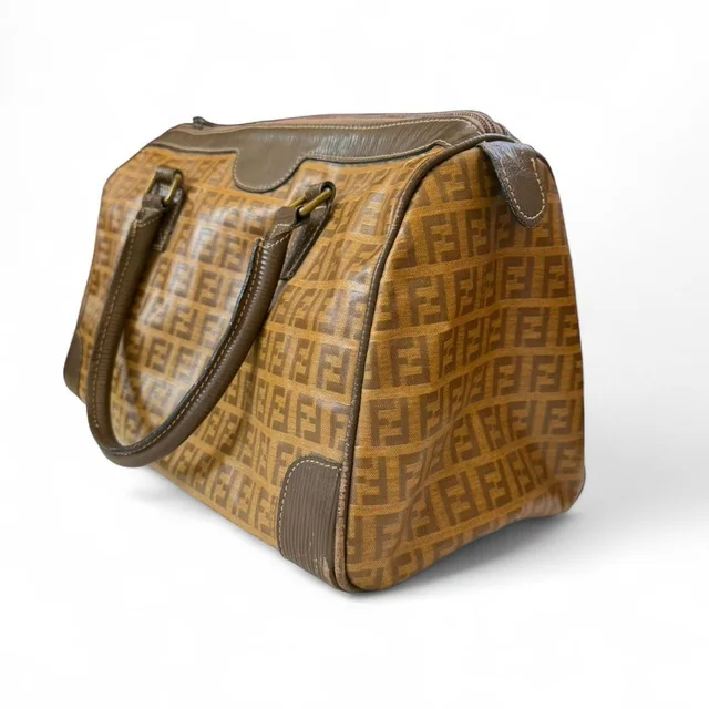 Fendi Women's Tote bags - Brown/Tan in brown|red|neutral Coated canvas from Depop, photo 1 of 1