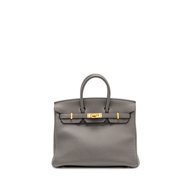 Hermès Birkin 25 Togo Gris Etain RGHW Stamp D in Taupe Togo leather from EMIER