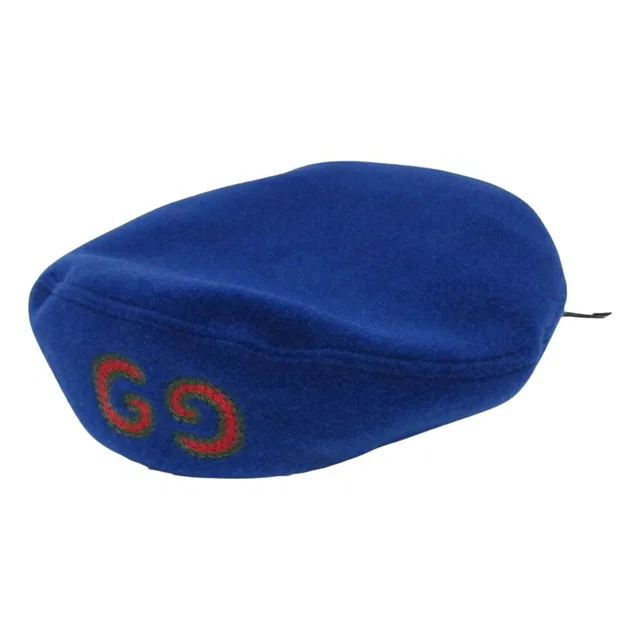 Gucci Interlocking G Beret S Blue Hat in Blue from The Reluxe