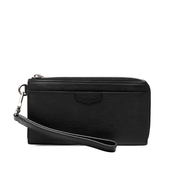 Black Louis Vuitton Epi Zippy Dragonne Long Wallet in Black Leather from Designer Revival