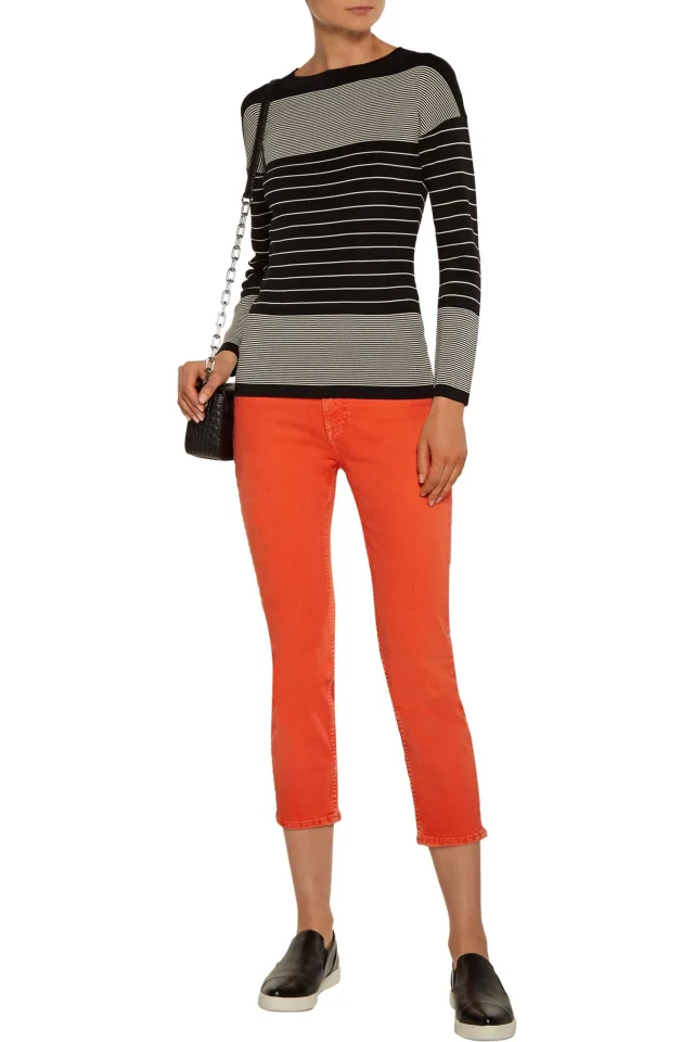 Acne Studios Patti Cropped High-Rise Skinny Jeans in Bright orange, photo 2 of 4 from THE OUTNET