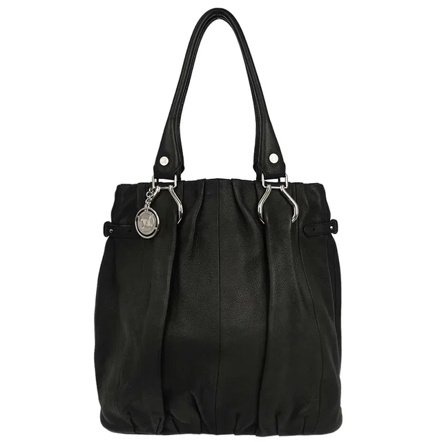 Celine Black Leather Tote Handbag in Black Leather from AMORE Vintage Tokyo