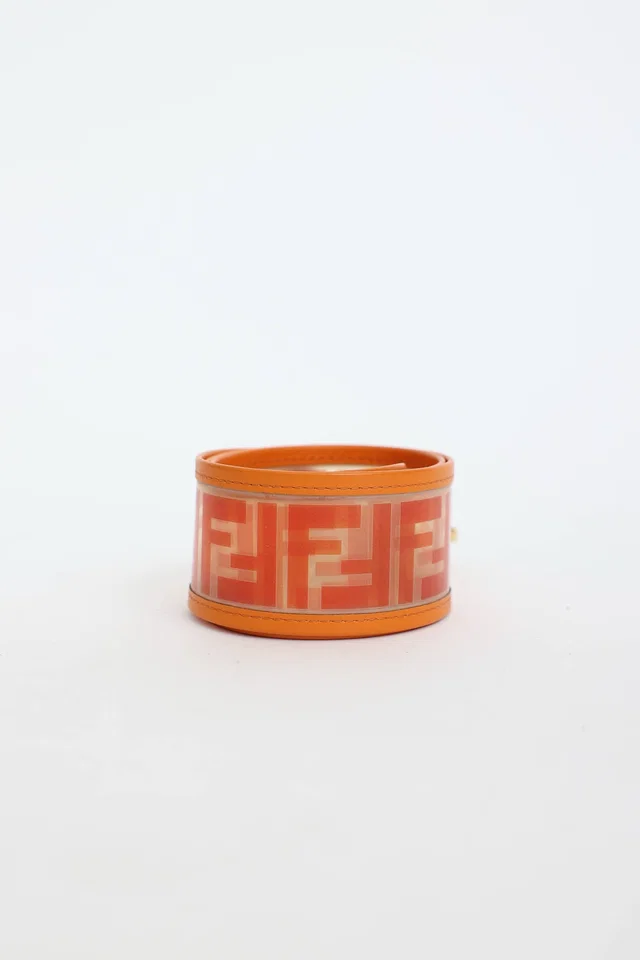 Fendi FF Print Bag Strap in Leather from VSP Consignment