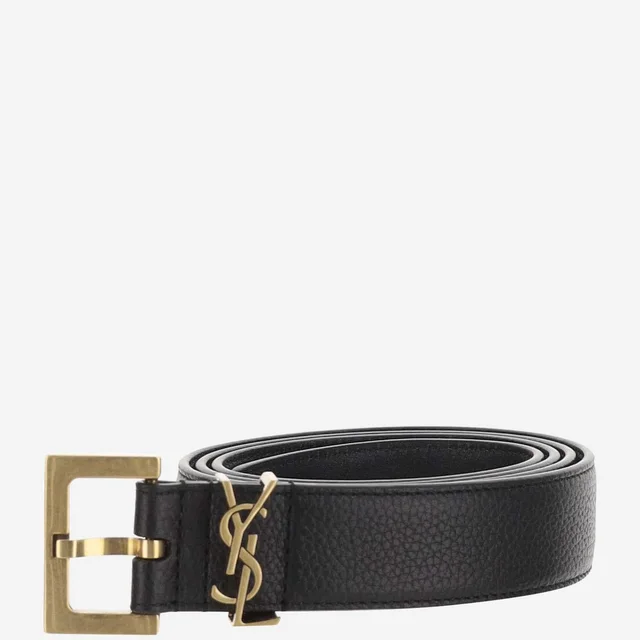 Saint Laurent Cassandre Belt — Black Calfskin in Black Calfskin from HEWI, photo 2 of 2