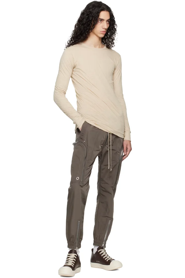 Rick Owens Gray Temple Bauhaus Cargo Pants, photo 4 of 4 from SSENSE