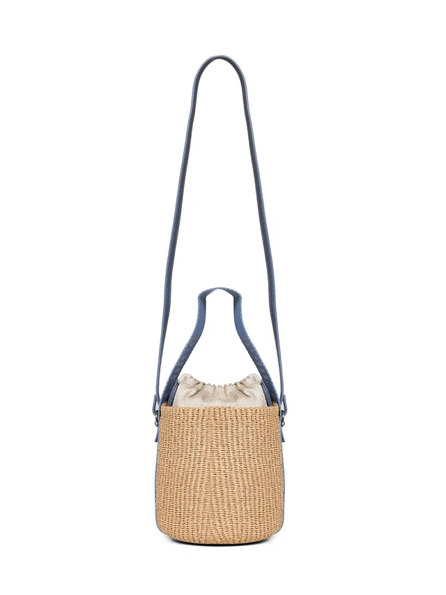 Chloé Woody Shoulder Bag — Beige Paper in Beige Calfskin from HEWI