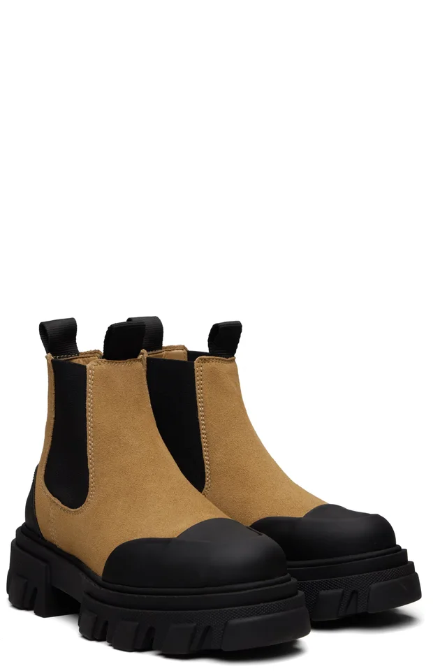 GANNI Brown Low Chelsea Boots, photo 4 of 5 from SSENSE