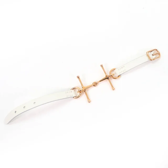 Hermès Mole Bracelet Leather Bracelet Size 17 in White Others from LuxUness, photo 3 of 8
