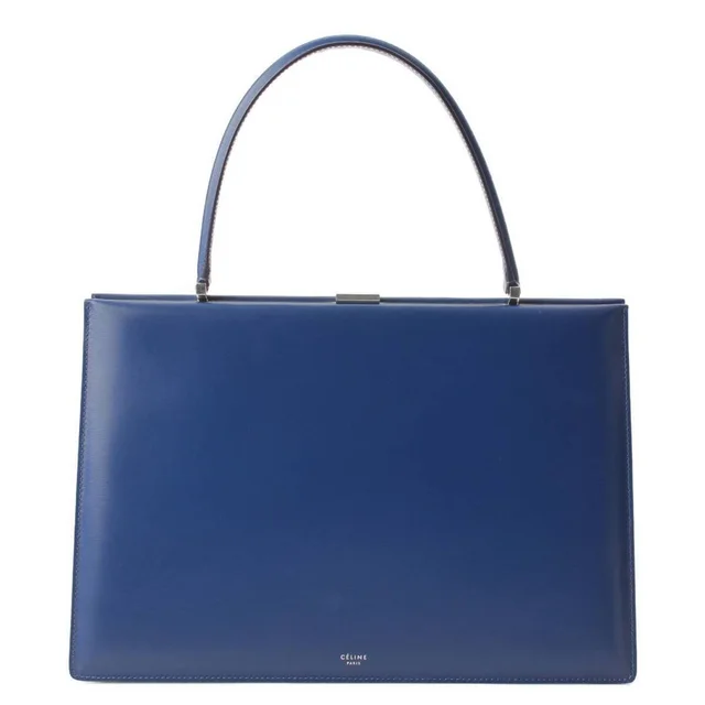Celine Clasp Leather Handbag Blue in blue Leather from Poshmark, photo 1 of 1