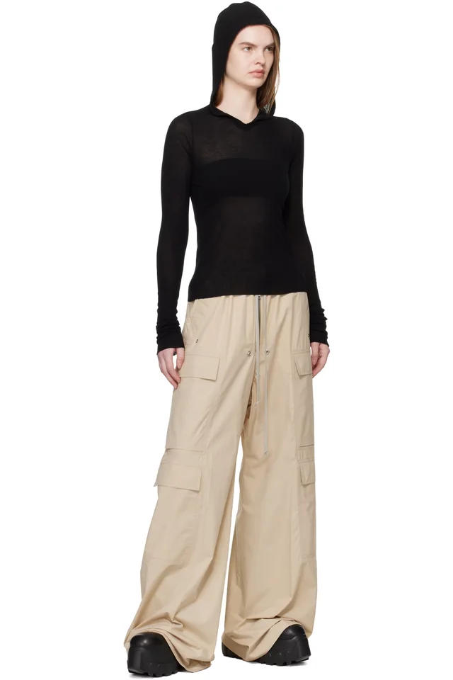 Rick Owens Beige Temple Cargobelas Cargo Pants, photo 4 of 4 from SSENSE